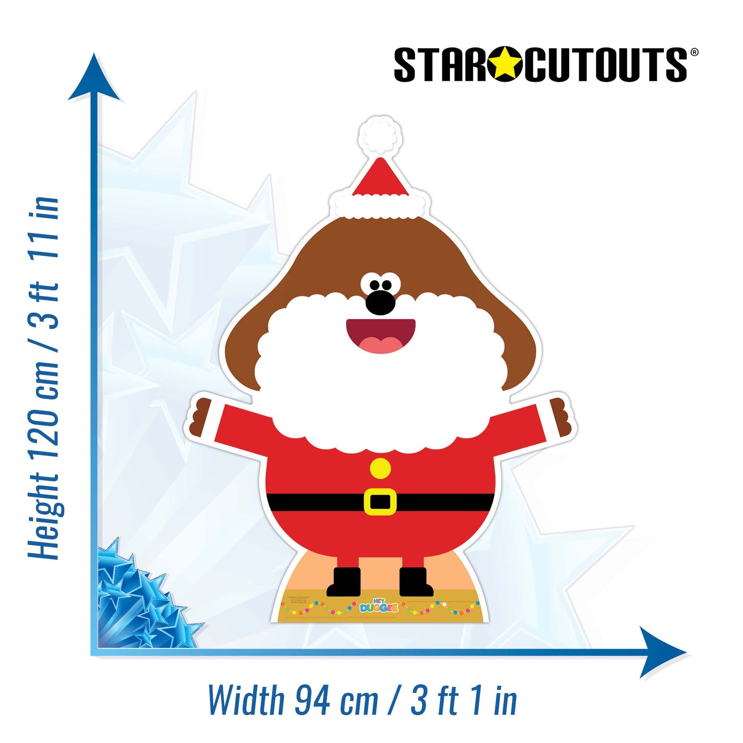 SC4194 Hey Duggee Christmas Cardboard Cut Out Height 120cm