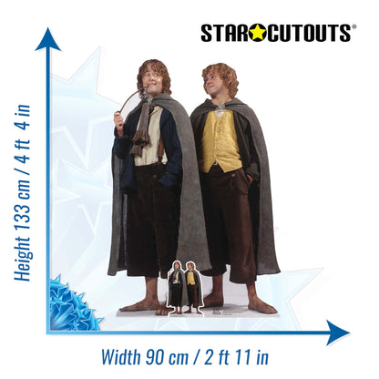 SC4202 Merry and Pippin Double Lord of the Rings Cardboard Cut Out Height 133cm