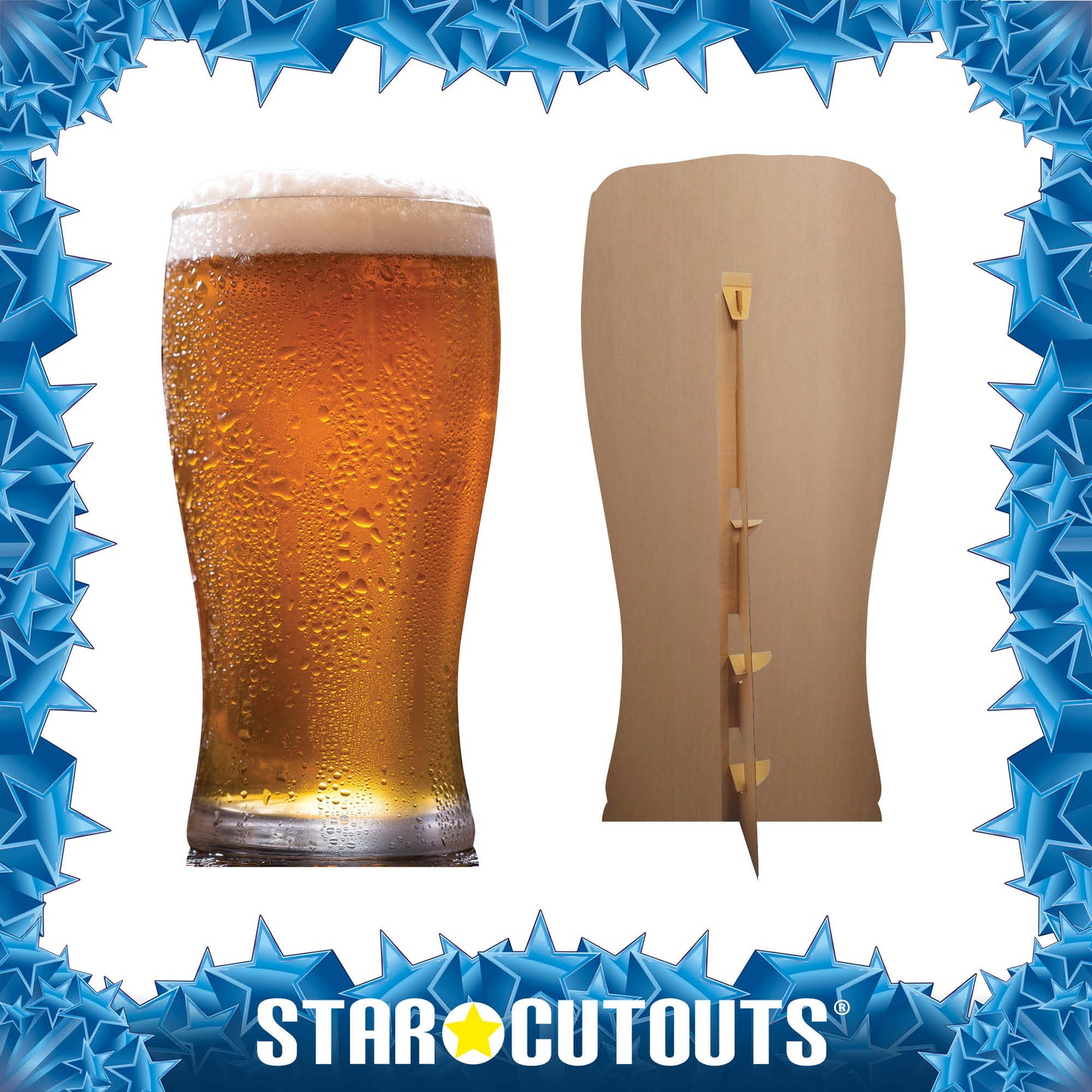 SC4209 Fresh Pint of Beer Cardboard Cut Out Height 188cm