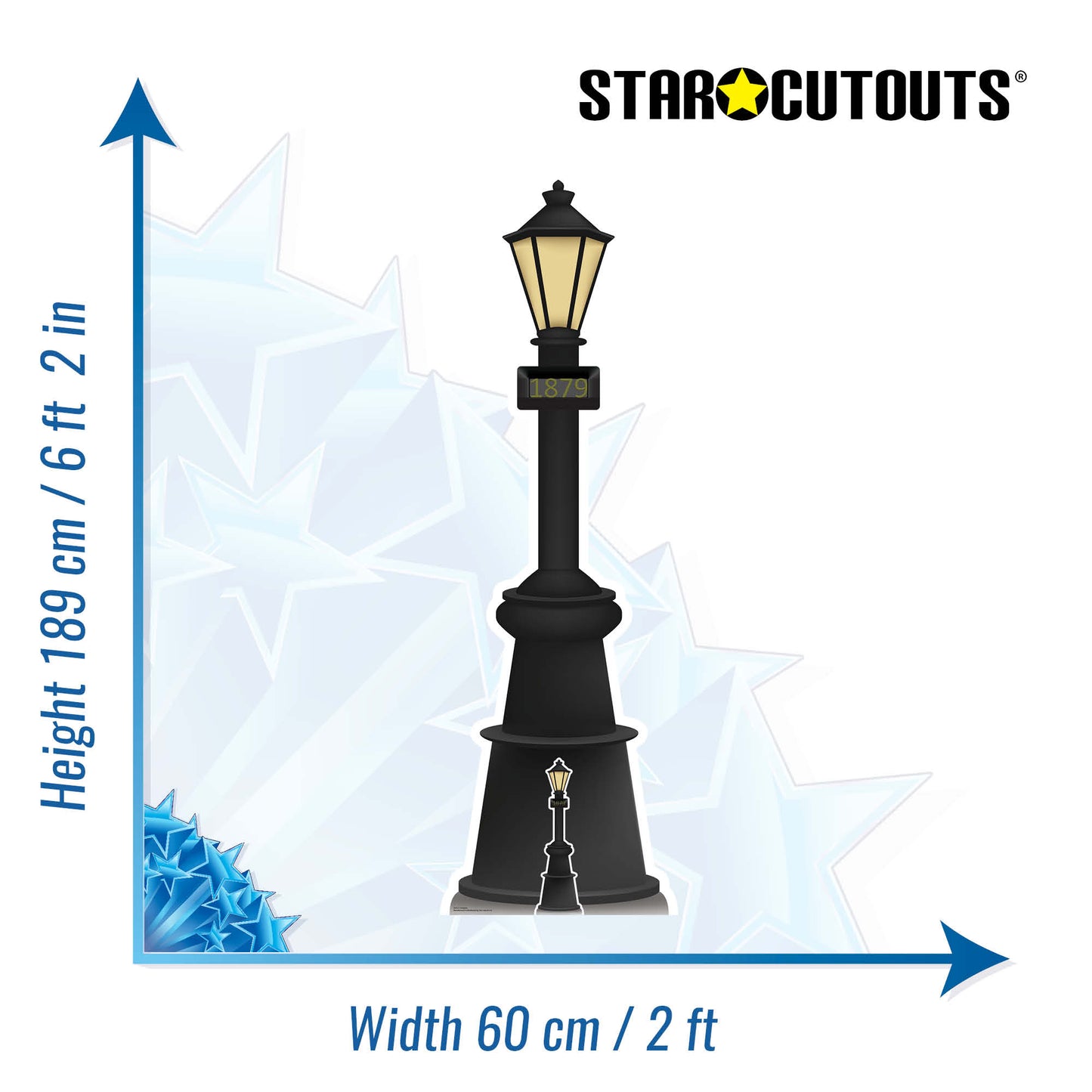 SC4211 Lamp Post Cardboard Cut Out Height 189cm