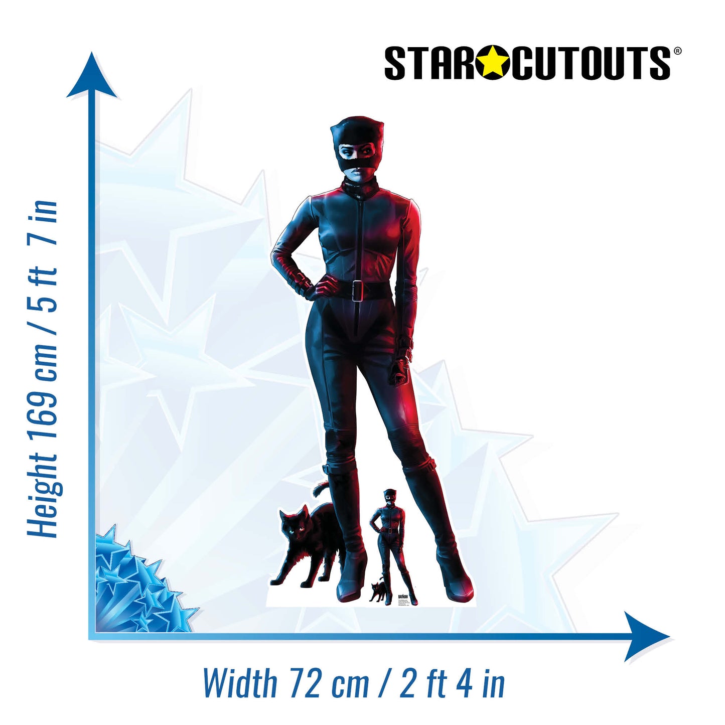 SC4216 Catwoman  Red Blue Zoe Kravitz Greatest Superhero Red Blue Life-size Cardboard Cut Out Height 169cm