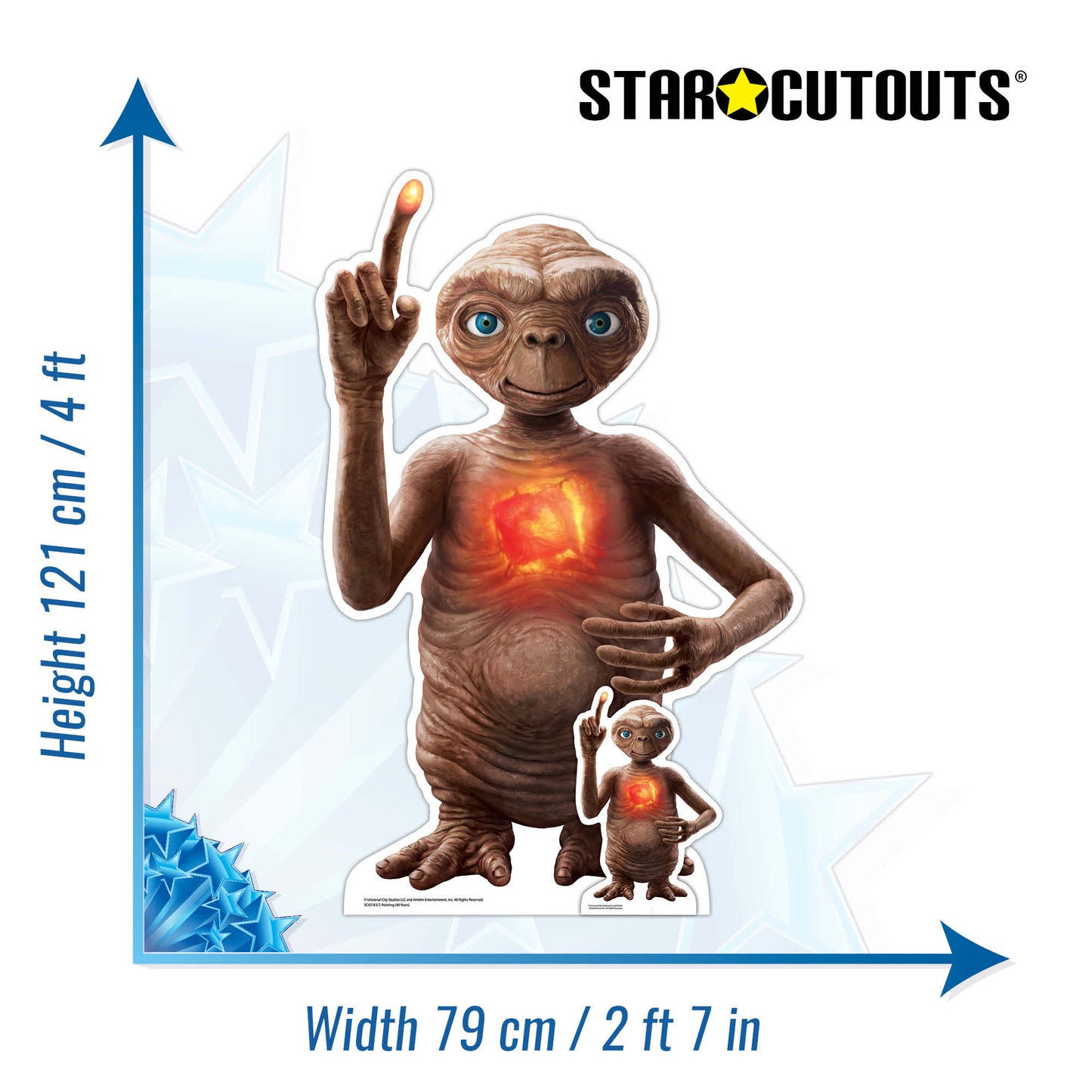 SC4218 E.T Phone Home 40 Year Anniversary Cardboard Cut Out Height 121cm