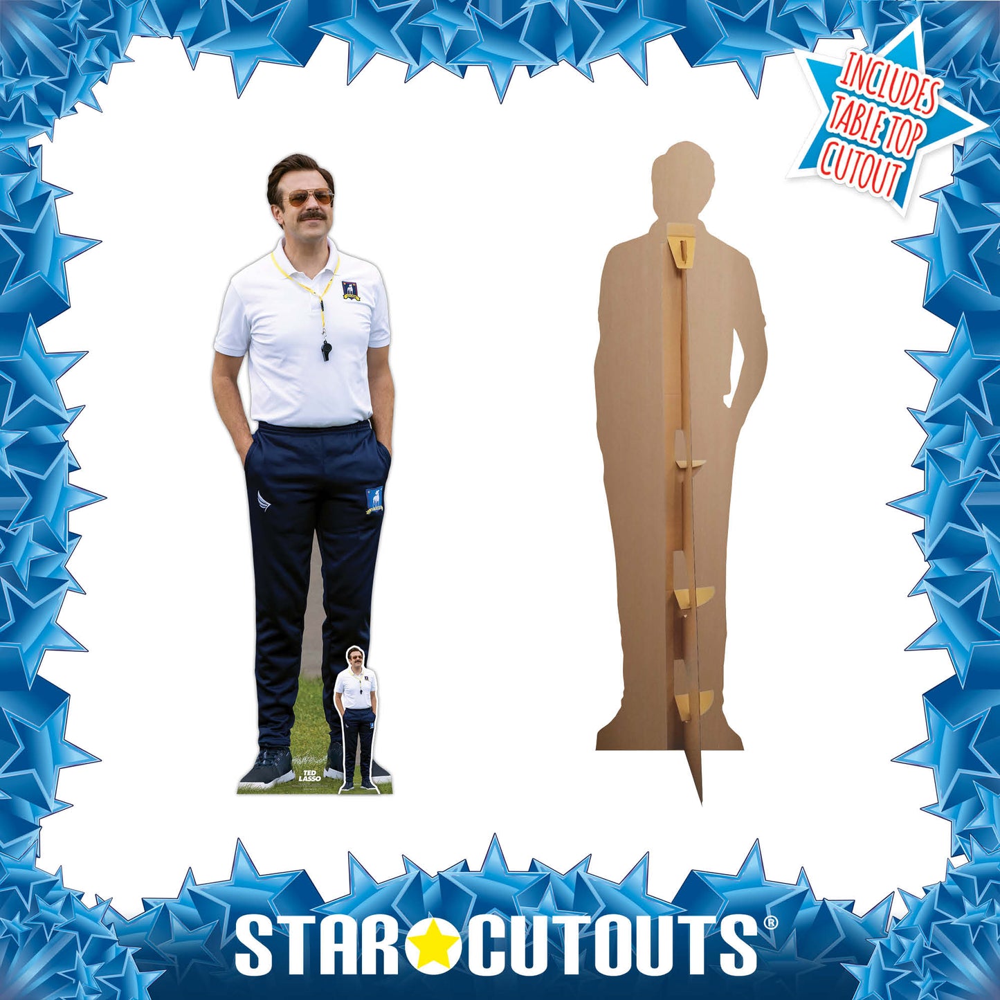SC4221 Ted Lasso Football Manager Jason Sudeikis Cardboard Cut Out Height 184cm