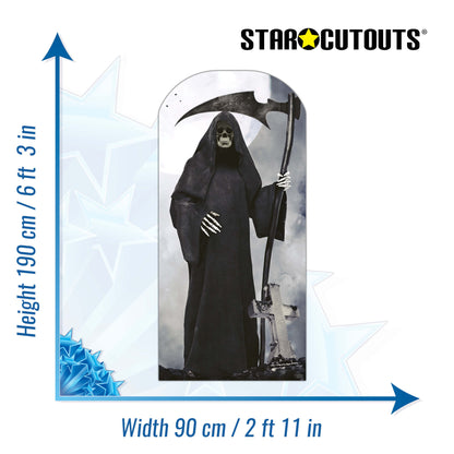 SC4226 Grim Reaper Stand In Cardboard Cut Out Height 190cm