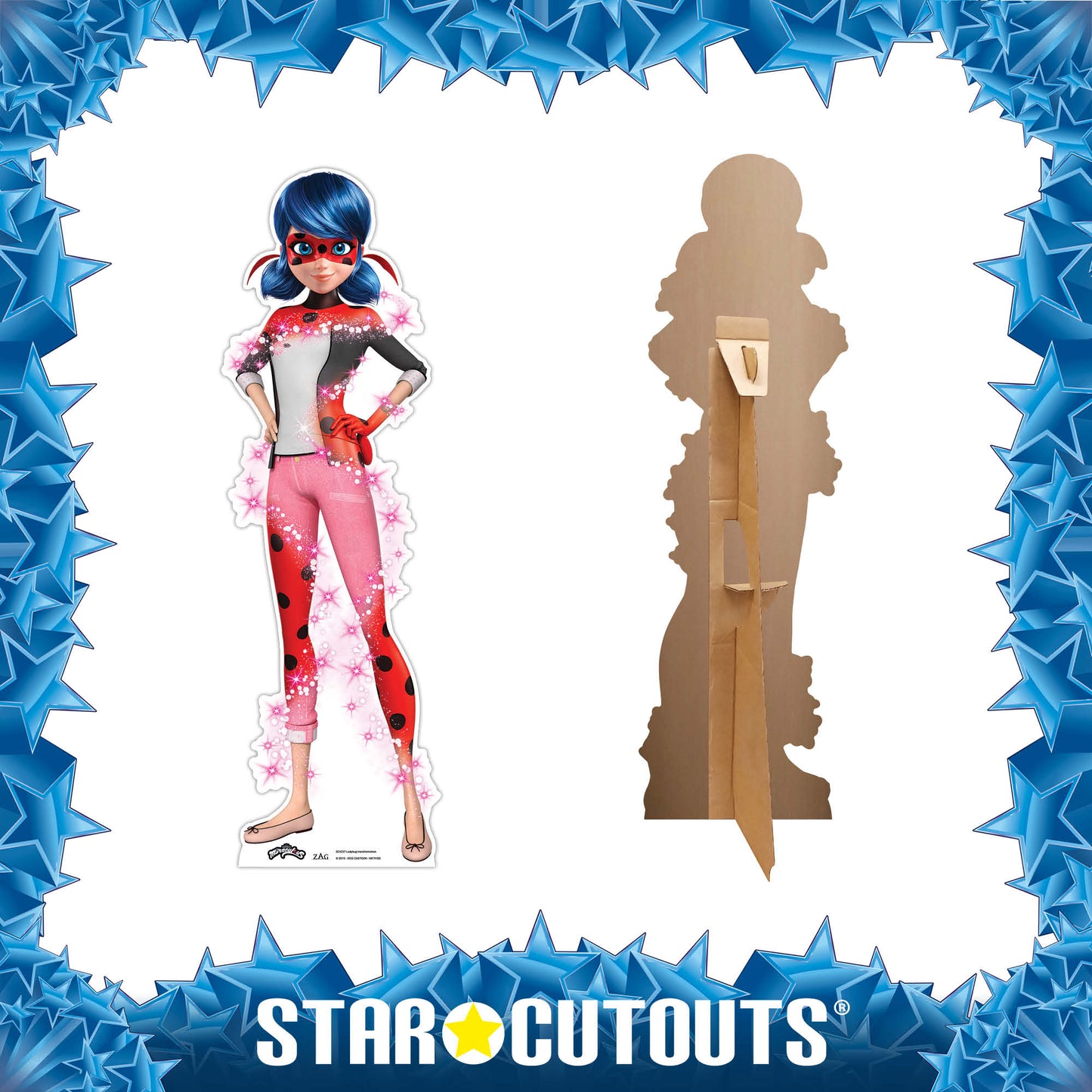 SC4227 Ladybug Transformation Star Mini Cardboard Cut Out Height 88cm