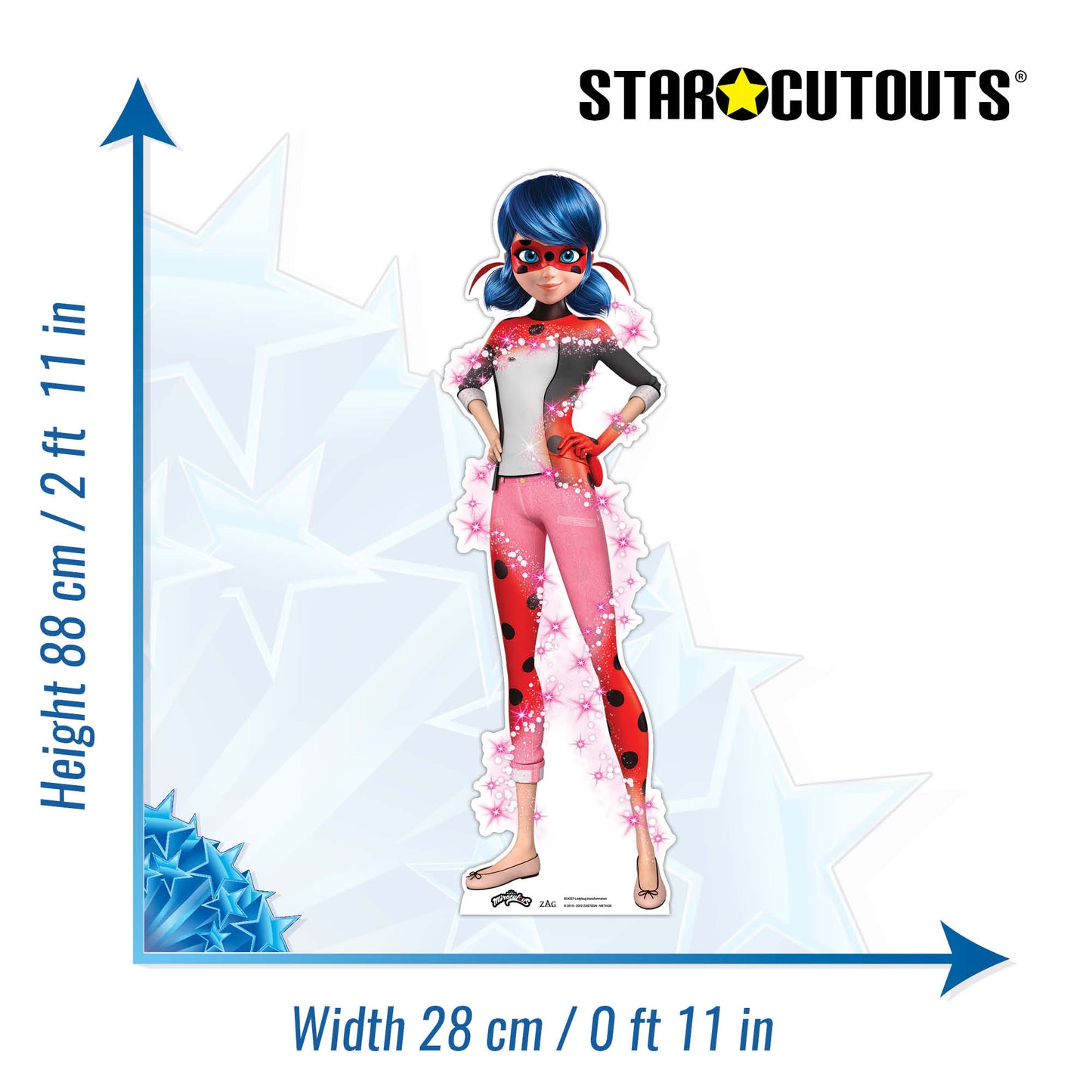SC4227 Ladybug Transformation Star Mini Cardboard Cut Out Height 88cm