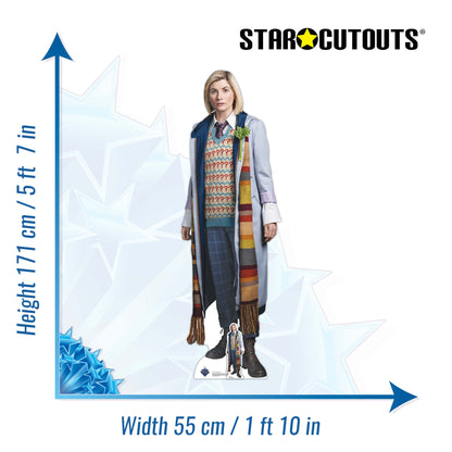 Thirteenth Doctor Multi Jodie Whittaker Cardboard Cut Out Height 171cm - Star Cutouts