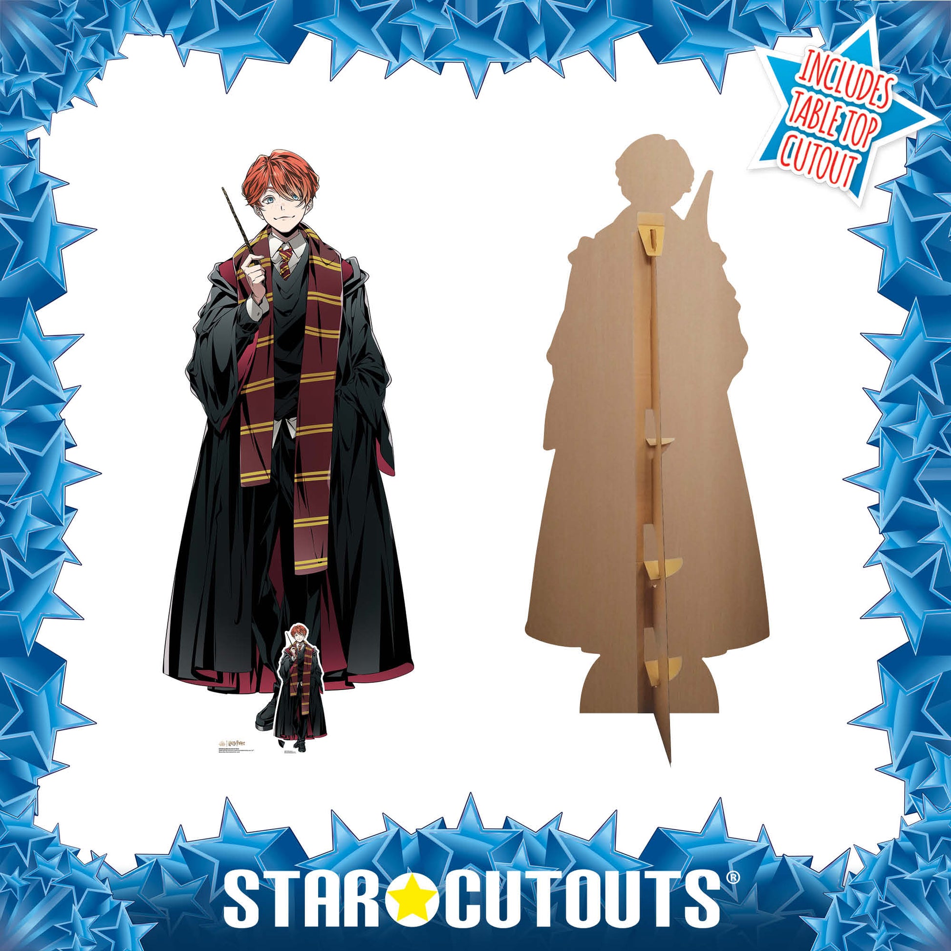 Ron Weasley Wand Style Official Harry Potter Lifesize Cardboard Cutout