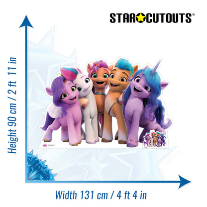 SC4240 My Little Pony Star Mini Group Cardboard Cut Out Height 131cm
