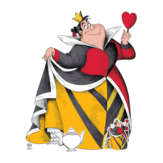 SC4247 Vintage Alice in Wonderland Queen of Hearts Star Mini Cardboard Cut Out Height 115cm - Star Cutouts