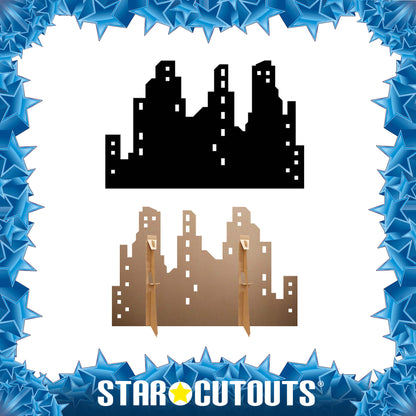 SC4250 City Skyline Silhouette Cardboard Cut Out Height 82cm