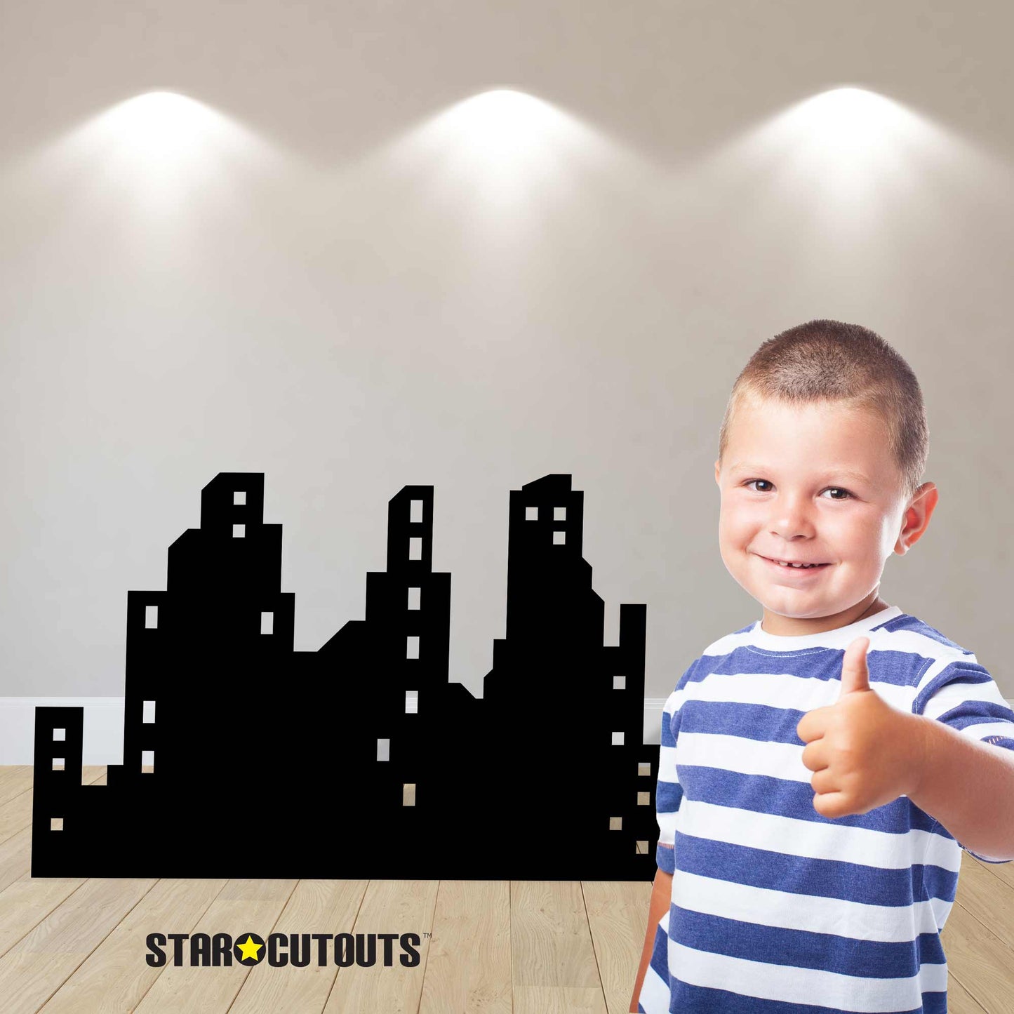 SC4250 City Skyline Silhouette Cardboard Cut Out Height 82cm