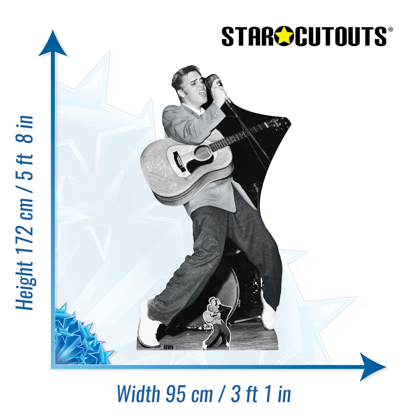 SC4252 Elvis 1919 Vintage Classic Cardboard Cut Out Height 172cm