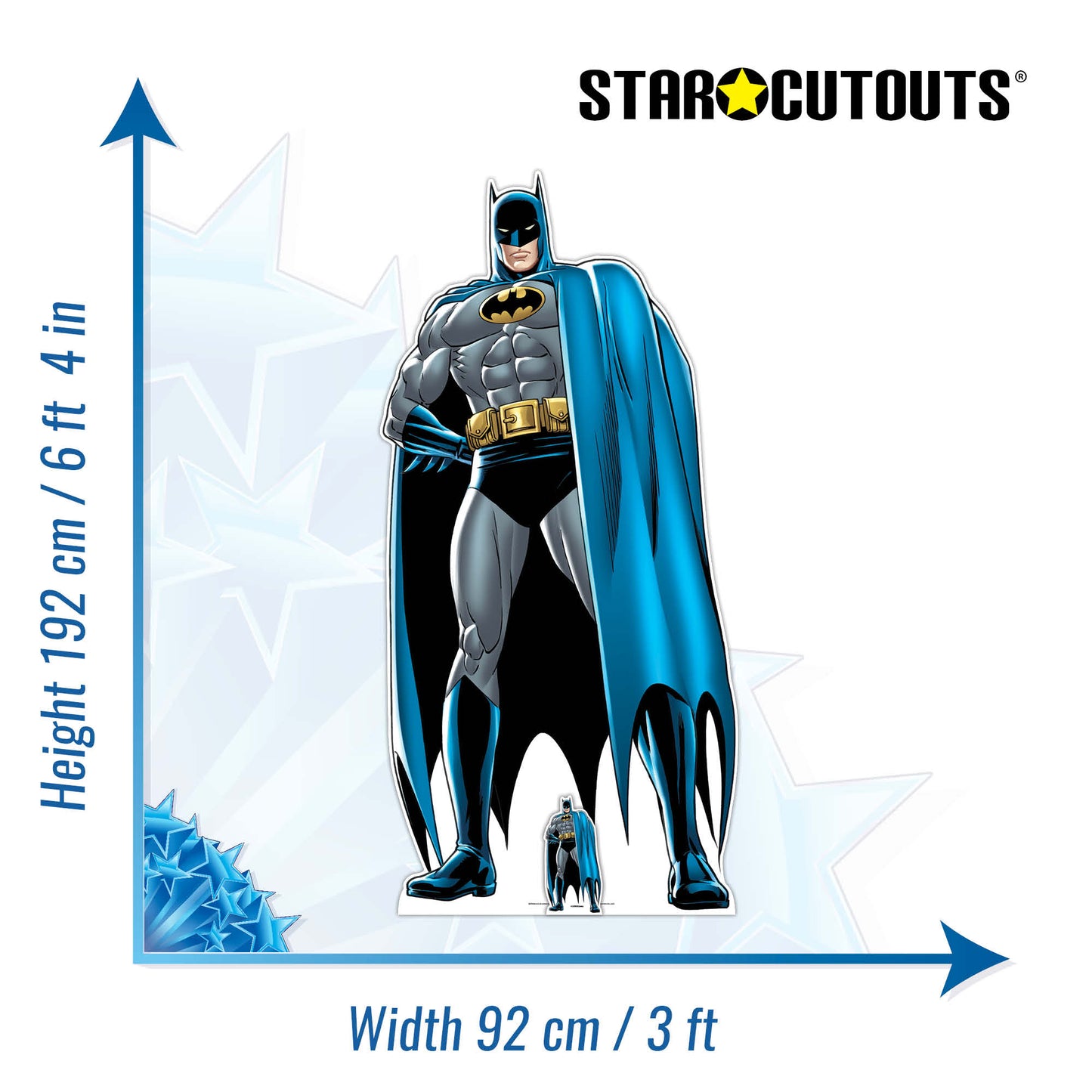 SC4253 Batman Comic Style Cape Cardboard Cut Out Height 192cm