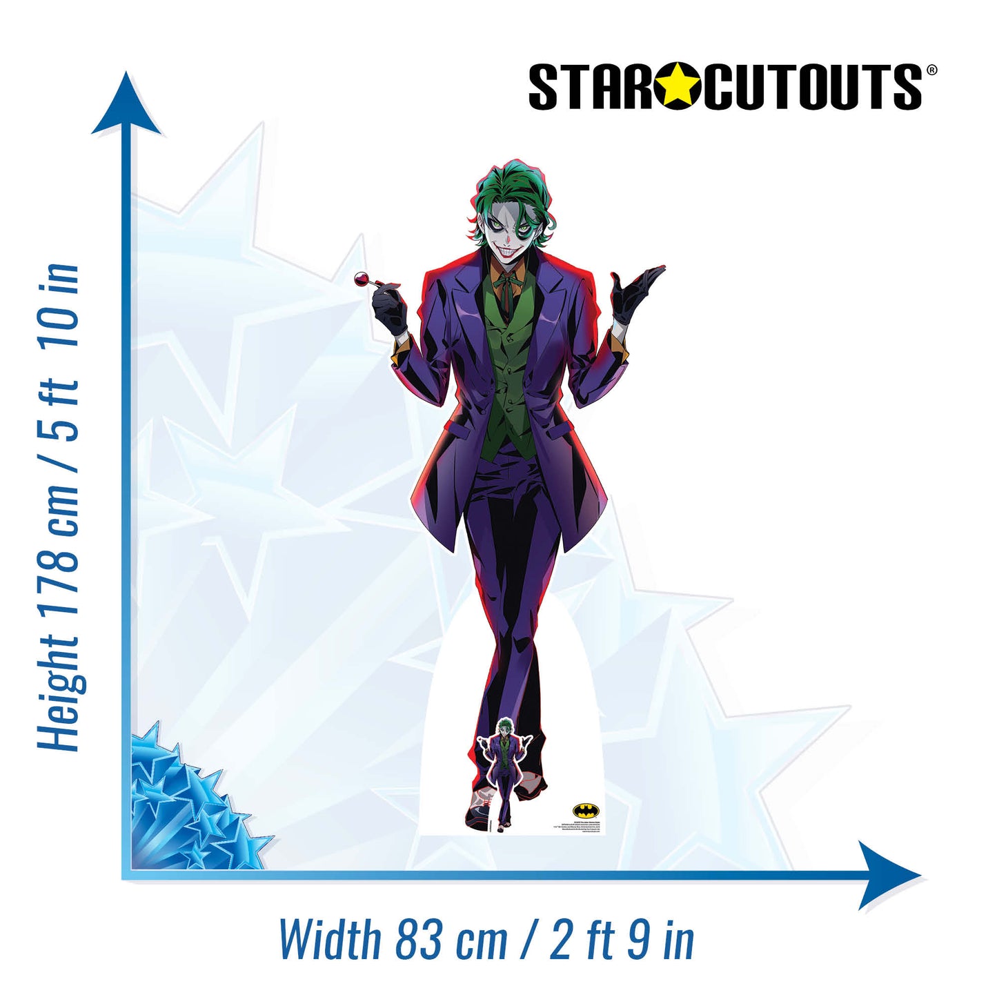 SC4255 The Joker Anime Style Cardboard Cut Out Height 178cm