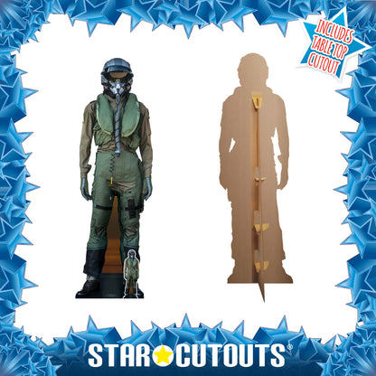 SC4257 Fighter Pilot Cardboard Cut Out Height 176cm