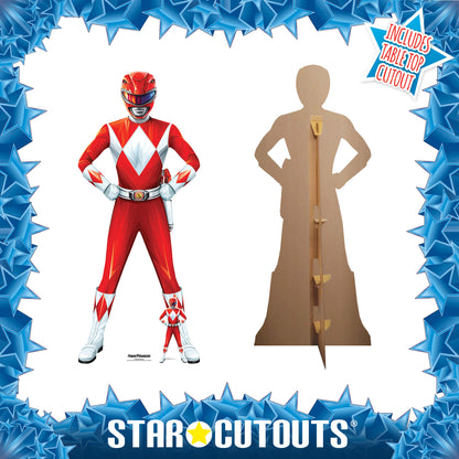 SC4258 Red Power Ranger Cardboard Cut Out Height 180cm