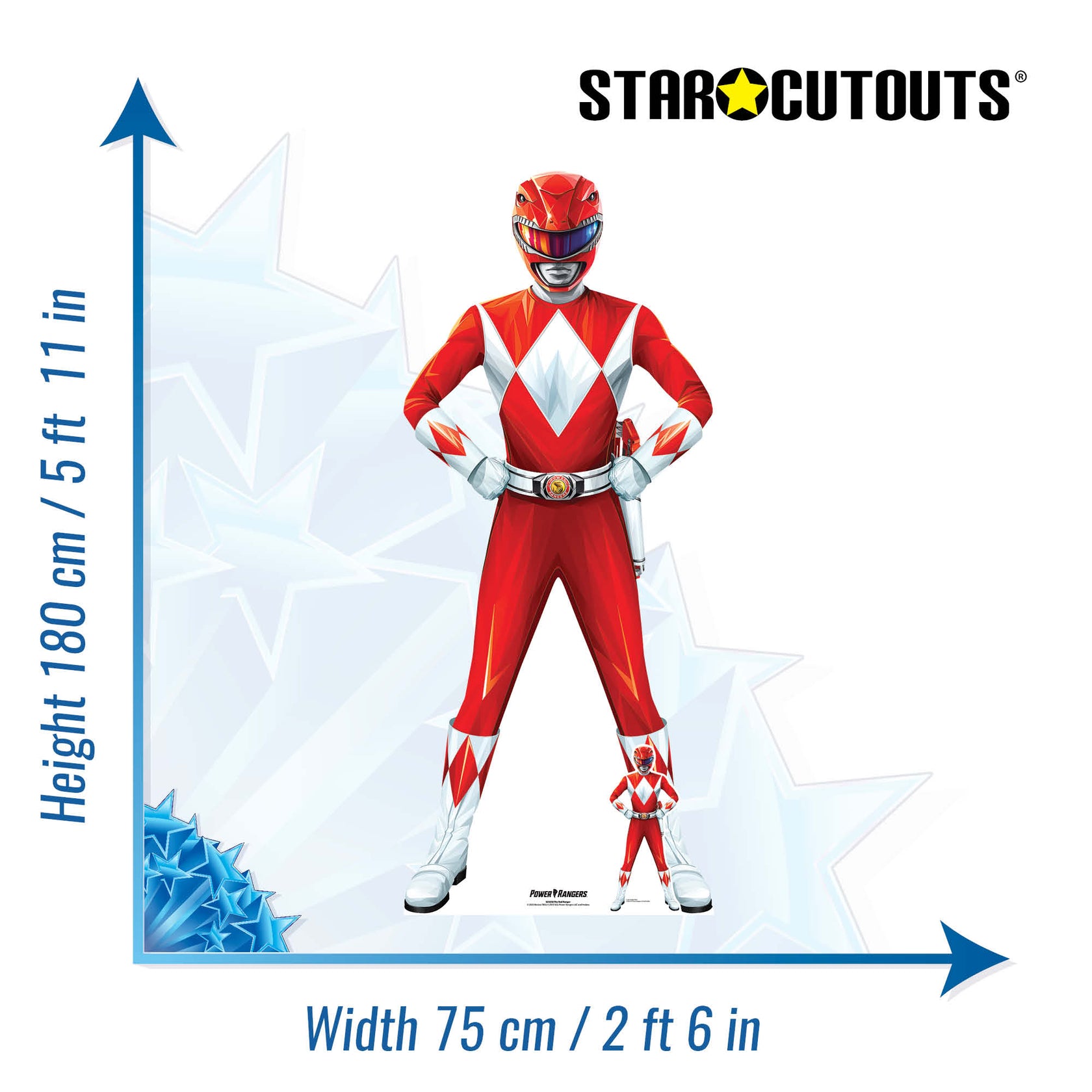 Red Power Ranger – Star Cutouts