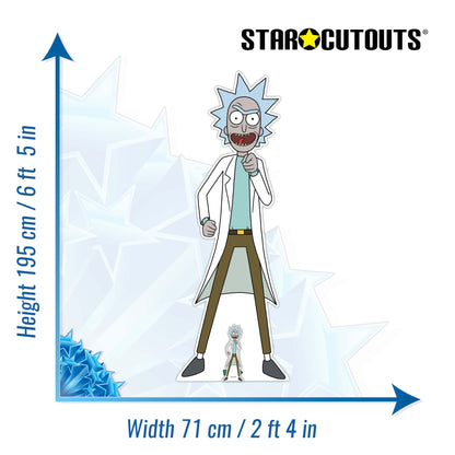 SC4261 Rick Sanchez Scientist Rick and Morty  Cardboard Cut Out Height 195cm