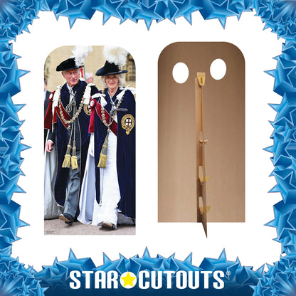 SC4270 King Charles and Camilla - Order of the Garter Stand In Cardboard Cut Out Height 193cm
