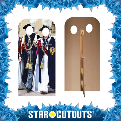 SC4270 King Charles and Camilla - Order of the Garter Stand In Cardboard Cut Out Height 193cm