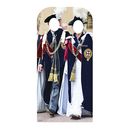 SC4270 King Charles and Camilla - Order of the Garter Stand In Cardboard Cut Out Height 193cm