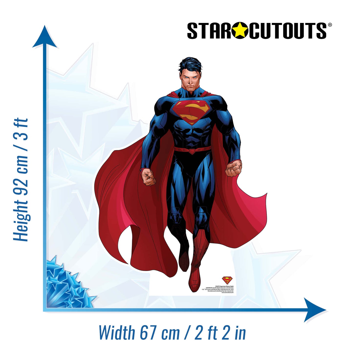 SC4273 Superman  Style  Cardboard Cut Out Height 92cm