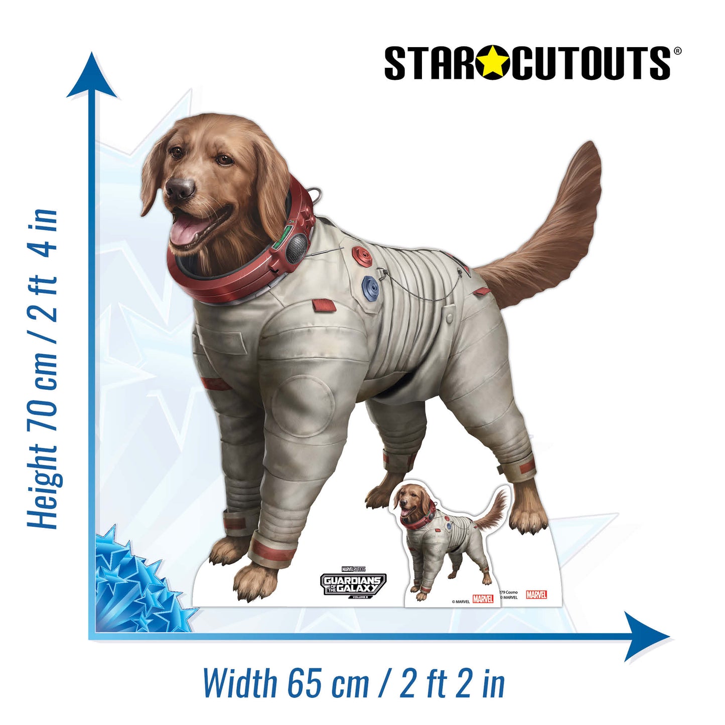 SC4279 Cosmo the Space Dog Guardians of the Galaxy Three Marvel Lifesize Cardboard Cut Out With Mini Height 70cm