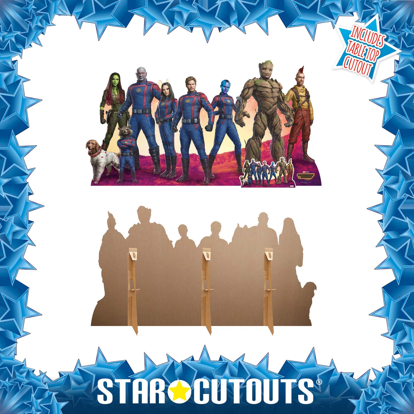 SC4280 Guardians Group Guardians of the Galaxy Three Marvel Cardboard Cut Out With Mini Height 92cm