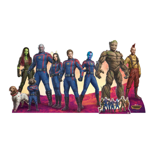 SC4280 Guardians Group Guardians of the Galaxy Three Marvel Cardboard Cut Out With Mini Height 92cm