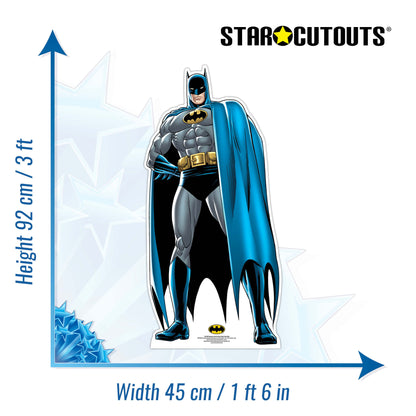 SC4305 Small Batman Comic Book Style Star Mini Cardboard Cut Out Height 92cm