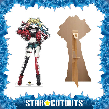 SC4307 Harley Quinn Anime Style Star Mini  Cardboard Cut Out Height 92cm