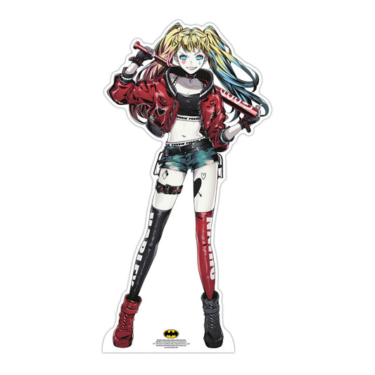 SC4307 Harley Quinn Anime Style Star Mini  Cardboard Cut Out Height 92cm
