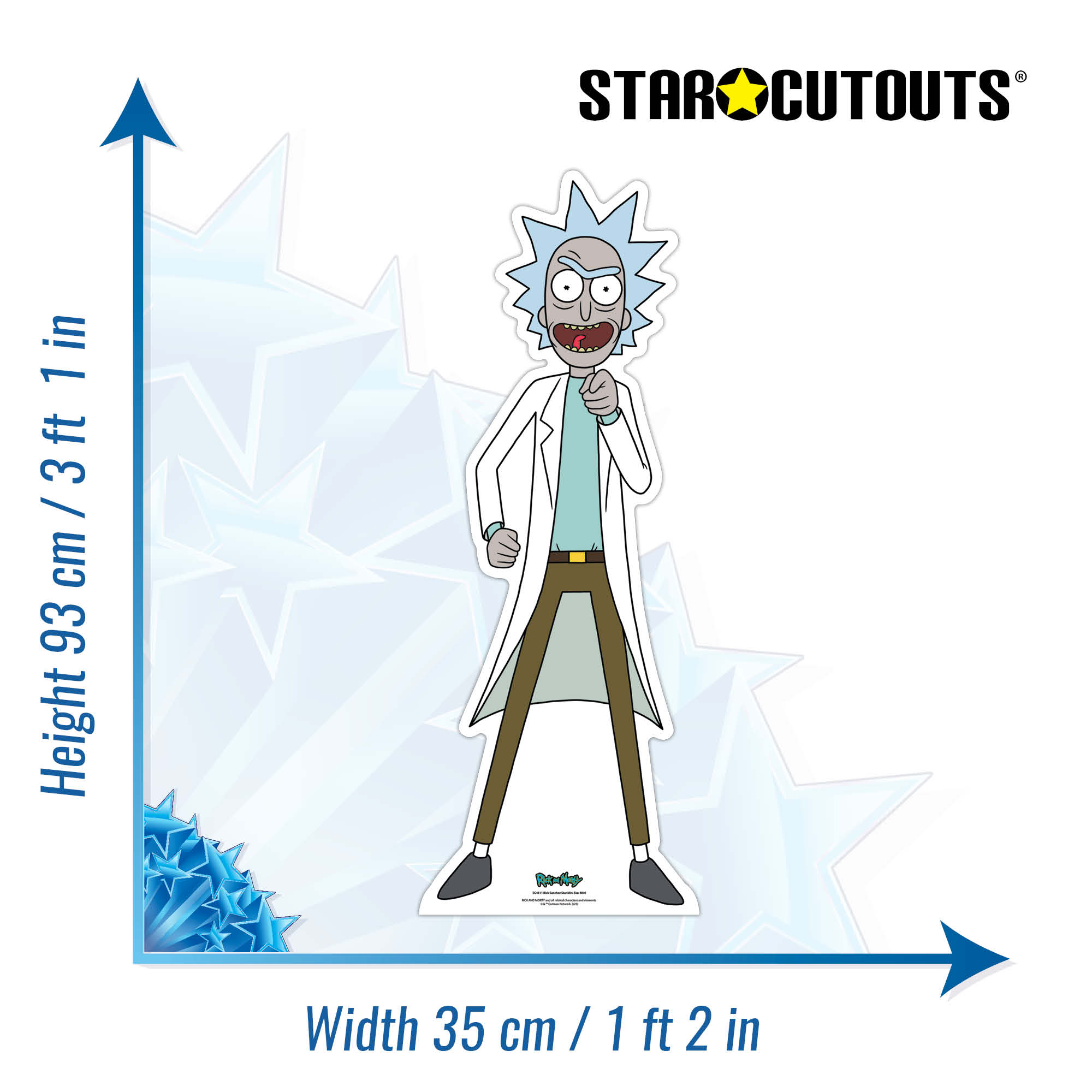 Mini Rick SC4311 Rick Sanchez Small - Rick and Morty Star Mini Cardboard Cut Out ...