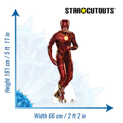 SC4314 The Flash Ezra Miller Action Pose Cardboard Cut Out Height 181cm