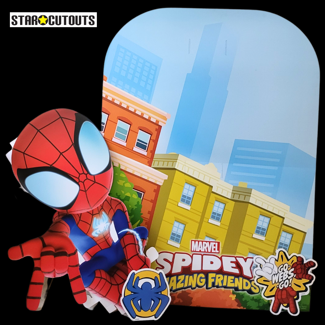 SC4321 Spidey Spider - Man Backdrop 3D Cardboard Cut Out Height 126cm