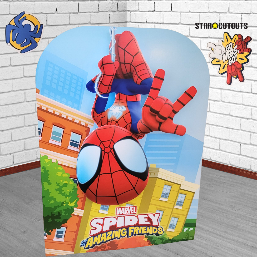 SC4321 Spidey Spider - Man Backdrop 3D Cardboard Cut Out Height 126cm