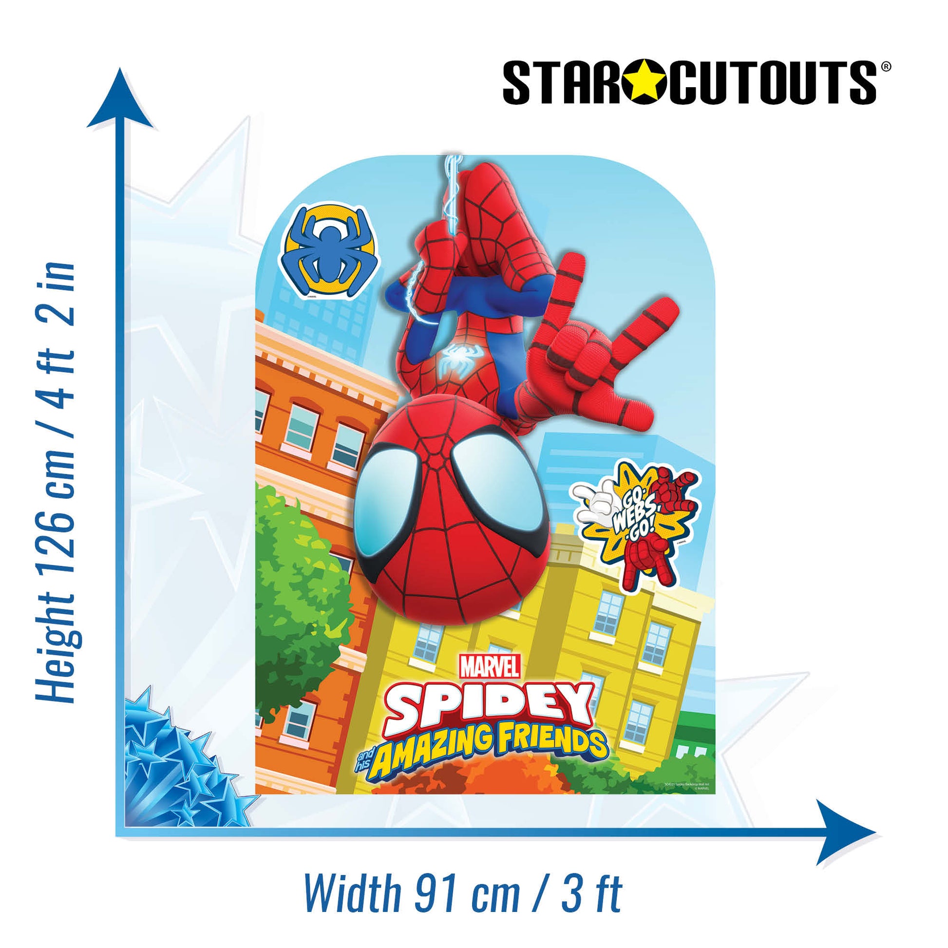 SC4342 Spin Spidey and His Amazing Friends Cardboard Cutout Height