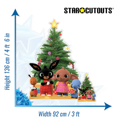 SC4335 Bing Christmas Cardboard Cut Out Height 136cm - Star Cutouts