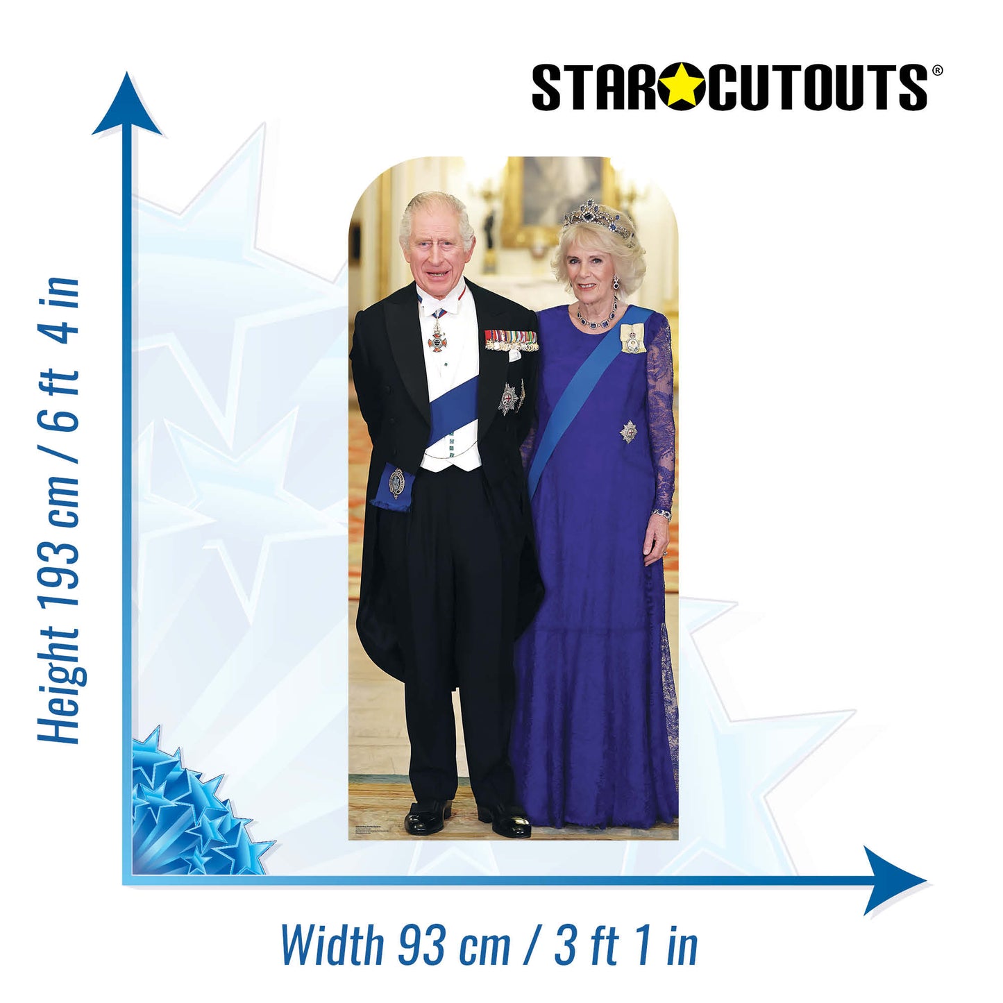 SC4336 King Charles Stand In Cardboard Cut Out Height 193cm