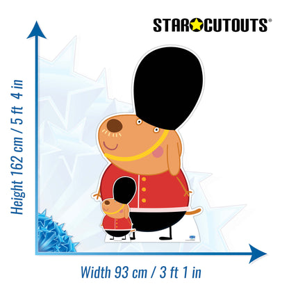 SC4337 Royal Guard Peppa Cardboard Cut Out Height 162cm