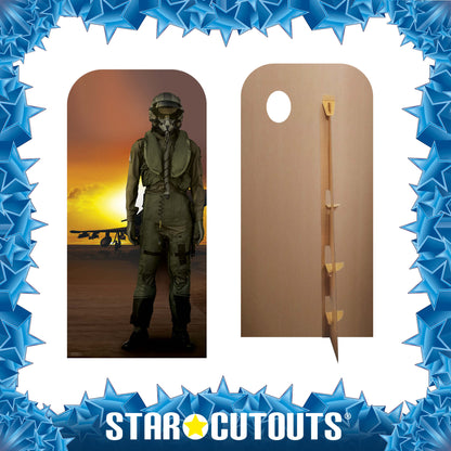 SC4338 Fighter Pilot Stand In Cardboard Cut Out Height 193cm
