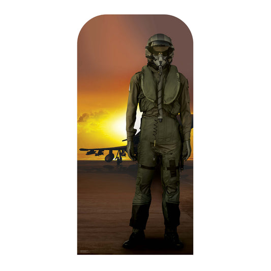SC4338 Fighter Pilot Stand In Cardboard Cut Out Height 193cm