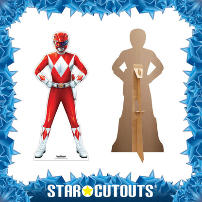 SC4339 Power Ranger Red Star Mini Cardboard Cut Out Height 95cm