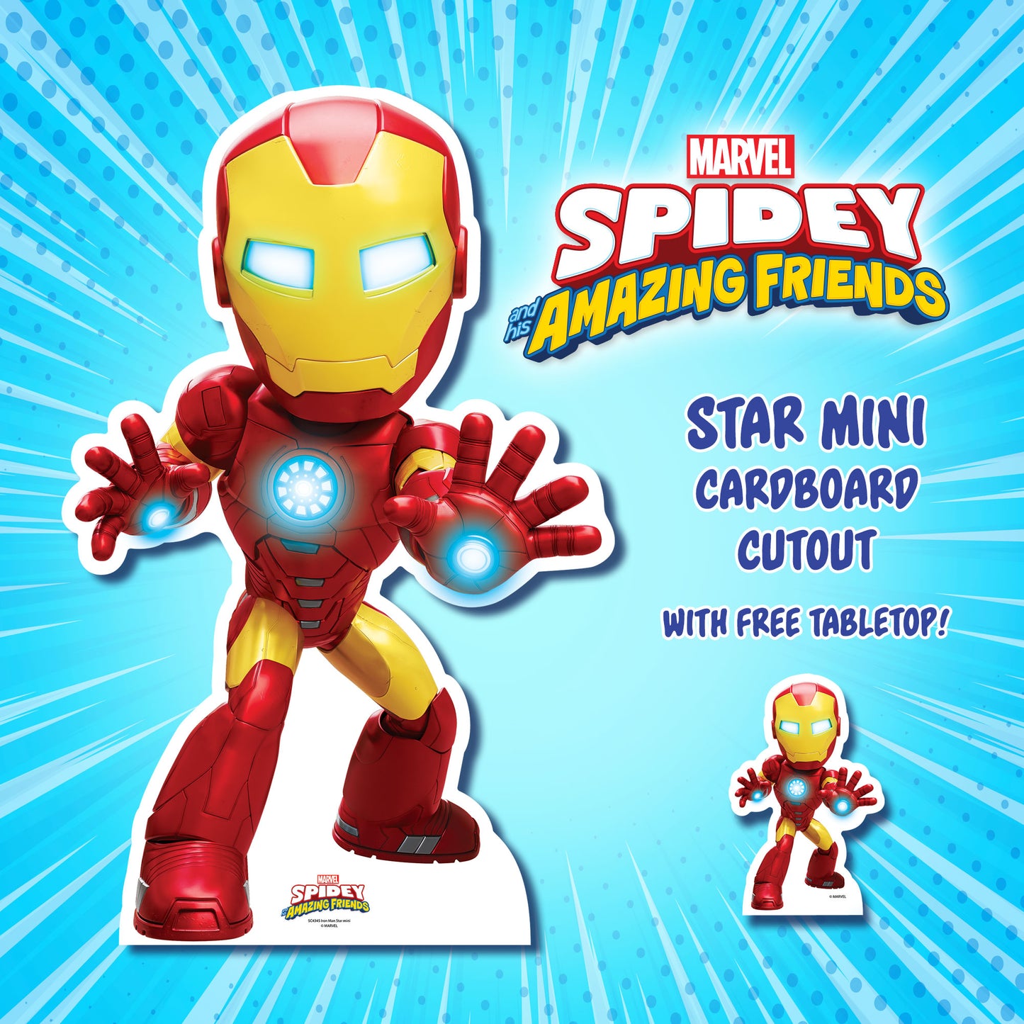 SC4345 Iron Man Spidey and His Amazing Friends Cardboard Cutout Height 95cm