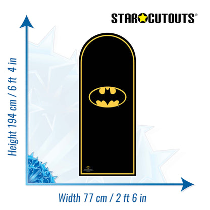 SC4349 Batman Logo Backdrop Single Cardboard Cut Out Height 194cm