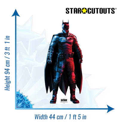 SC4350 Batman Star-Mini Red Blue Robert Pattinson Greatest Superhero Cardboard Cut Out Height 94cm
