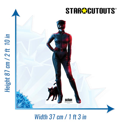 SC4351 Catwoman  Star-Mini Red Blue Robert Pattinson Greatest Superhero Cardboard Cut Out Height 87cm