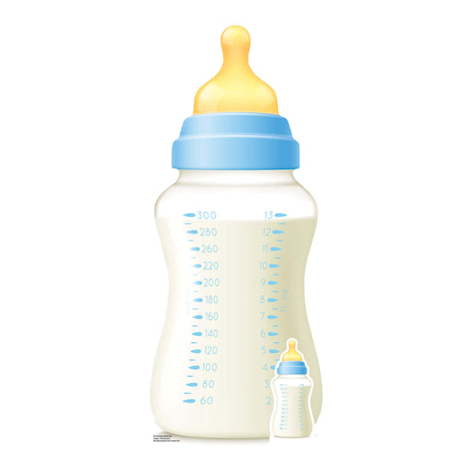 SC4358 Baby Bottle Blue Star Mini Cardboard Cut Out Height 91cm