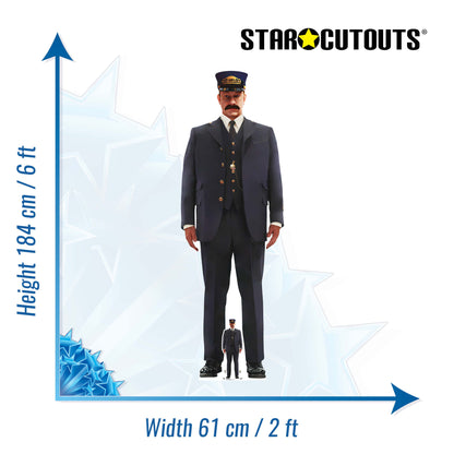 SC4379 Conductor Polar Express Cardboard Cut Out Height 184cm